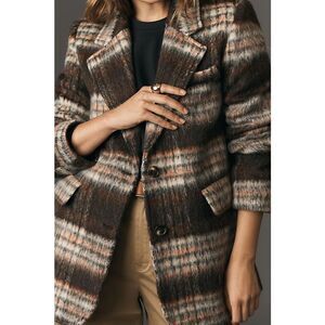 Maeve / Antropologie Brushed Plaid Blazer